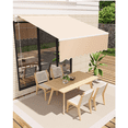 thumbnail image 1 of 10’x8’ Retractable Patio Awning – Manual Sun Shade with Heavy Duty Aluminum Frame & 280GSM Waterproof Polyester Fabric | Adjustable Outdoor Awning for House, Deck, Porch, 1 of 7