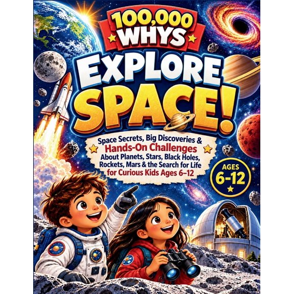 100,000 Whys: Explore Space!: Space Secrets, Big Discoveries & Hands-On Challenges About Planets, Stars, Black Holes, Ro, (Paperback)