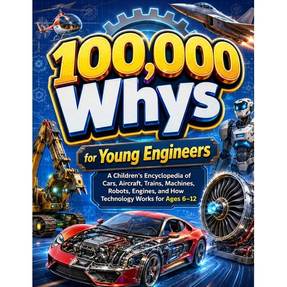 100,000 Whys for Young Engineers: A Children's Encyclopedia of Cars, Aircraft, Trains, Machines, Robots, Engines, and Ho, (Paperback)