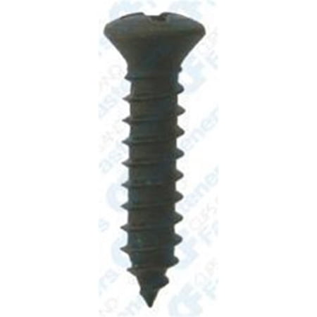 100 #10 X 1-1/4" Phillips Oval #8 Head Tap Screws Black