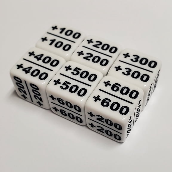 +100/+100 to +600/+600 Counter Dice compatible with Force of Will and other games