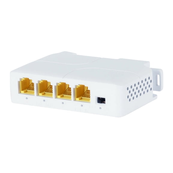 100/1000Mbps Gigabit 4 Port POEs Networking Extender Featuring Rails Mount for Indoor Use Supporting 250M Distance