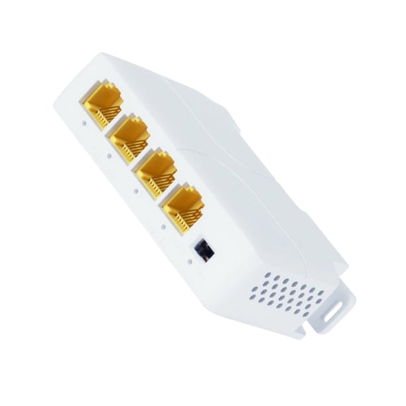 100/1000Mbps Gigabit POE Extender with 4 Ports, Rails Mount Indoor Use, 250M Distance