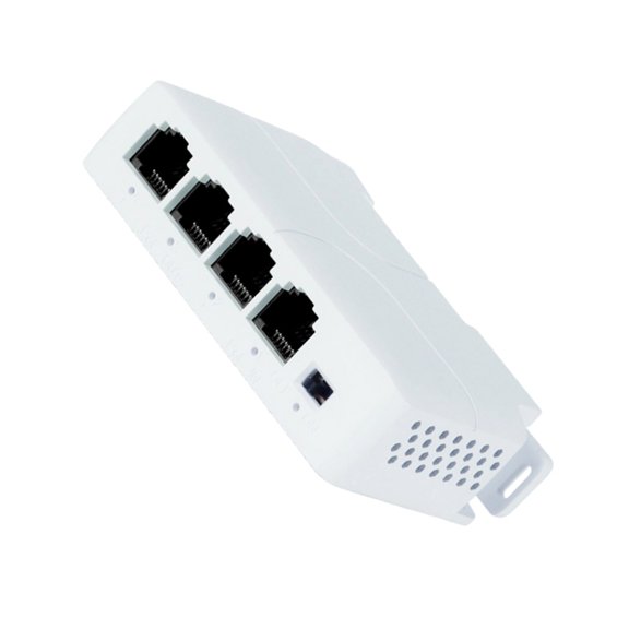 100/1000Mbps Gigabit POE Extender with 4 Ports, Rails Mount Indoor Use, 250M Distance