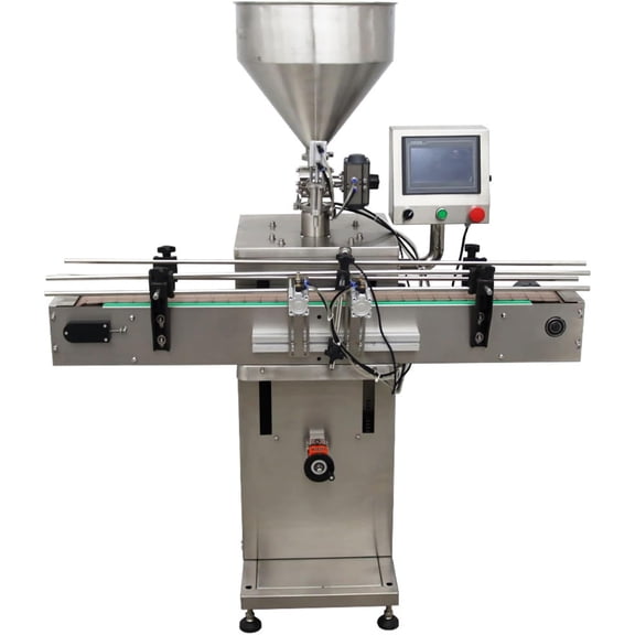 100-1000ml Automatic Liquid and Paste Filling Machine Pneumatic Rotary Valve Filling Machine with Conveyor