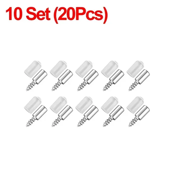 100/10PCS Self Tapping Screw Layer Plate Holder Wardrobe Septum Brackets Fixed Screw Shelf Support Pegs with Non-Slip Sleeve