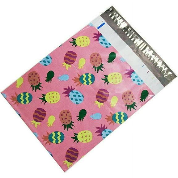100 10x13 Pink Pineapple Designer Poly Mailers Envelopes Boutique Custom Bags