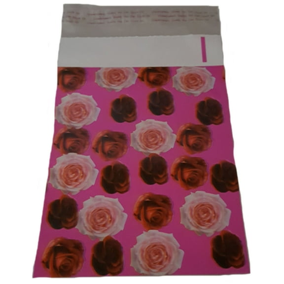 100 10x13 Pink Rose Poly Mailer Uneekmailers Shipping Bag Envelopes Bag Polymailer