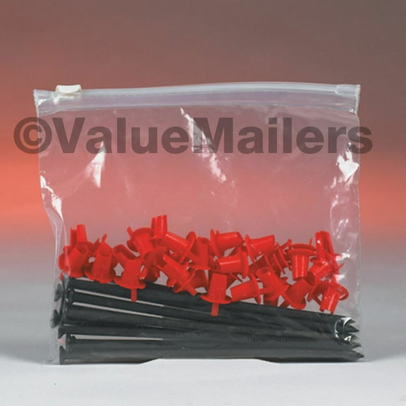 100 12.5x9 Clear Plastic Bags Slide Seal Zipper Poly Locking Reclosable 2 MiL