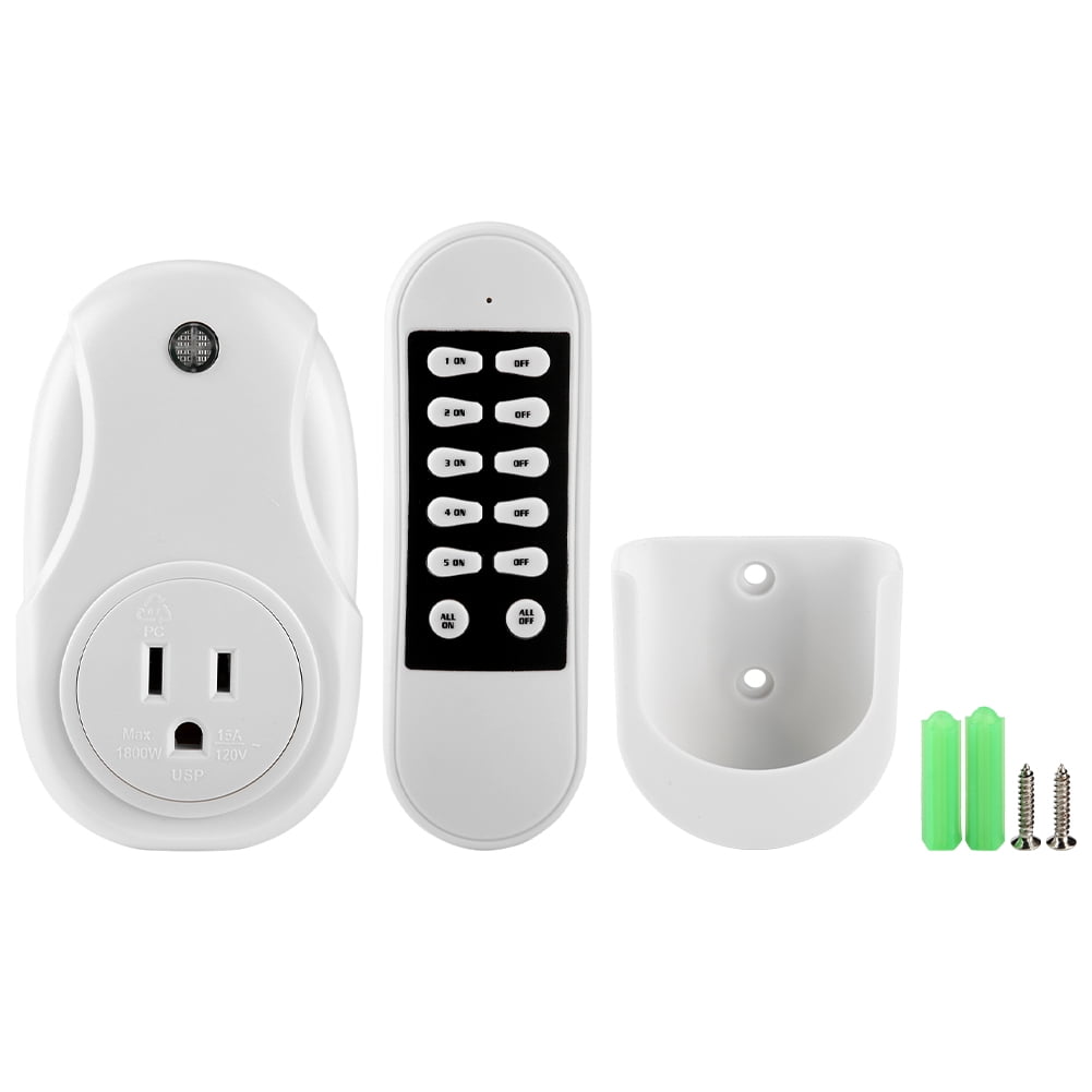 100120V, Effortless Power On/Off from Anywhere Wireless Remote Controlled Electrical Outlet