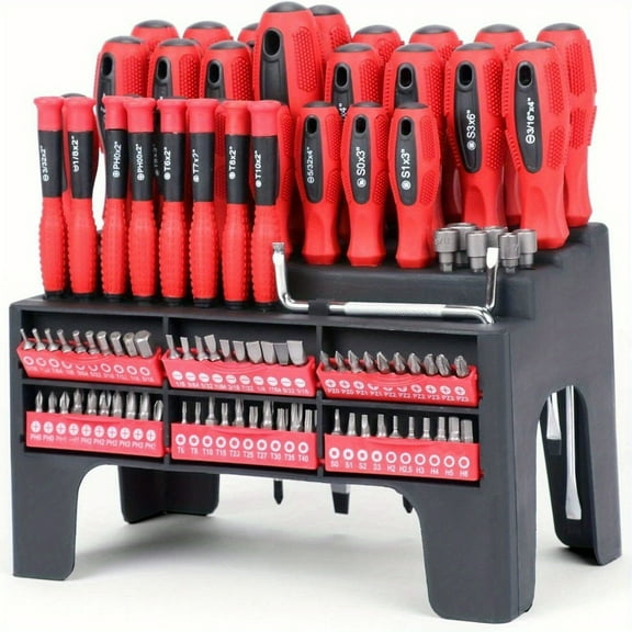 100/126pcs Cr-V Magnetic Screwdriver SeT, With Plastic Racking, Ratchet Driver And Hex Key, Best Tools Men Gift, Fathers Day Gift, Tools Set