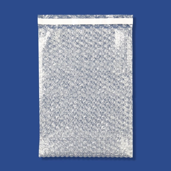 100 12x15.5 Clear Self-Sealing Bubble Out Bag Pouches from The Boxery