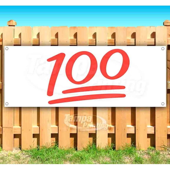 100 13 oz Vinyl Banner With Metal Grommets