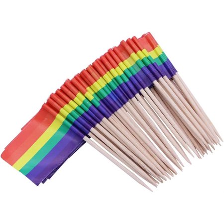 100/150/ 200 Pcs National Flag Toothpicks France American Flag Cupcake Toppers for Cocktail Sticks Sandwich Party Accessory Birthday Wedding Party Cake Decorations