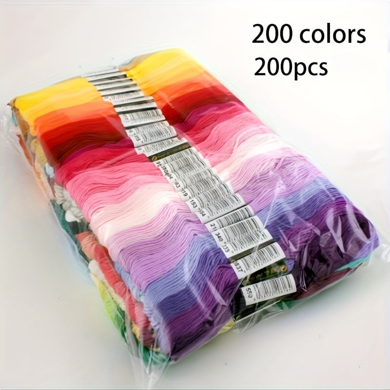 100/150/200 Rainbow Color Embroidery Floss Cross Stitch Thread Cotton Friendship Bracelet String Yarn DIY Handcraft Accessories