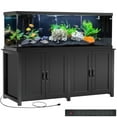 thumbnail image 1 of 100-150 Gallon Fish Tank Stand, Heavy Duty Metal Aquarium  Cabinet , Black, 60"*24" Tabletop (Stand Only), 1 of 7