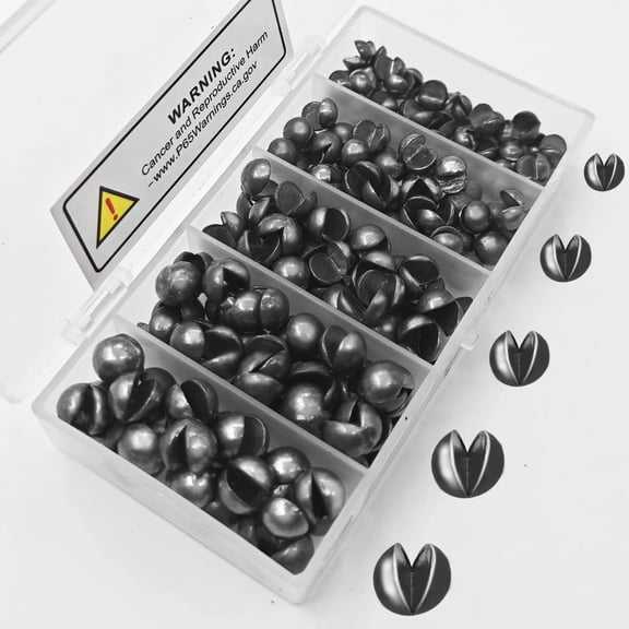 100/150Pcs Split Shot Fishing Weights Premium Removable Fishing Sinkers,5...