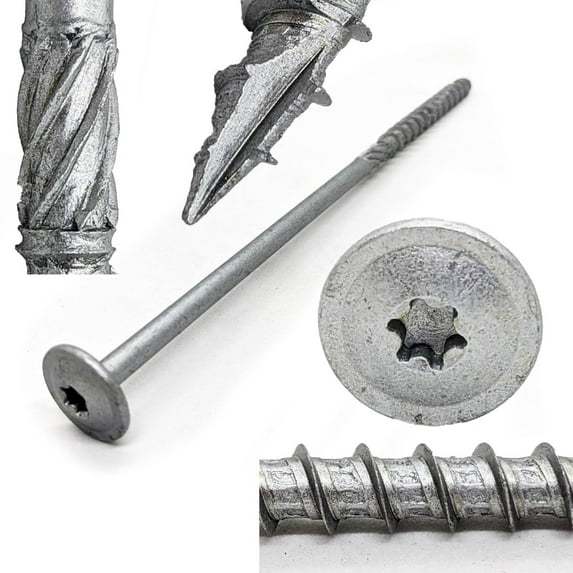 (100) #17 x 8" Construction Lag Screws Structural CTX Timber Star Drive Type 17 Pt