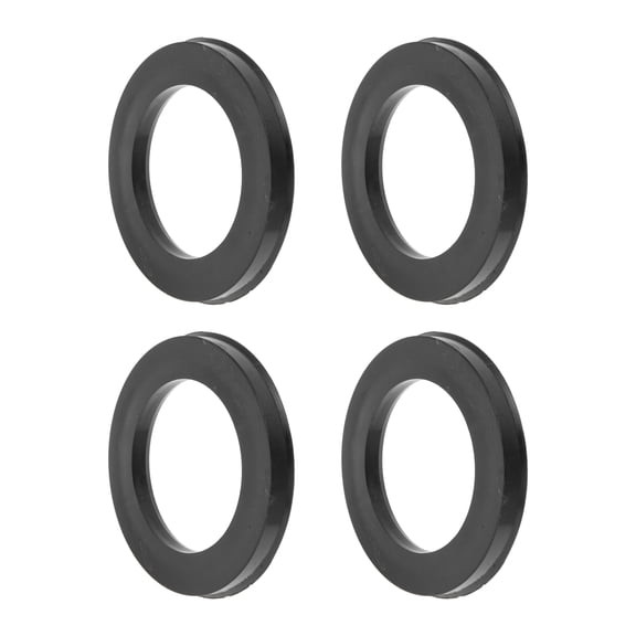 Unique Bargains 4 Pcs Car Wheel Hub Centric Rings Black Polycarbonate Wheels Center Shaft Shock Absorbing Hubrings OD 100.1mm to ID 67.1mm