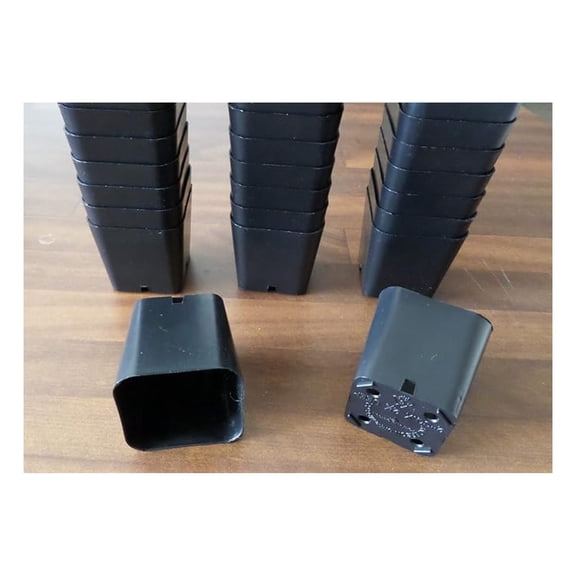 100 2" Inch pots for Starting seedlings 2" Square Durable Reusable Plastic Starter