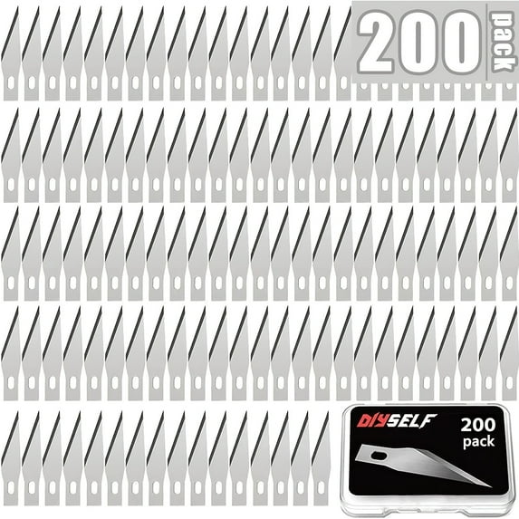100/200/300PCS Exacto Knife Blades 11, High Carbon Steel Exacto Blades, Craft Knife Blades, 11 Exacto Knife Refill Blades (200PCS)