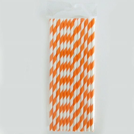 100-200 Bulk Packed Paper Straws Pattern Color -Biodegradable FDA ...
