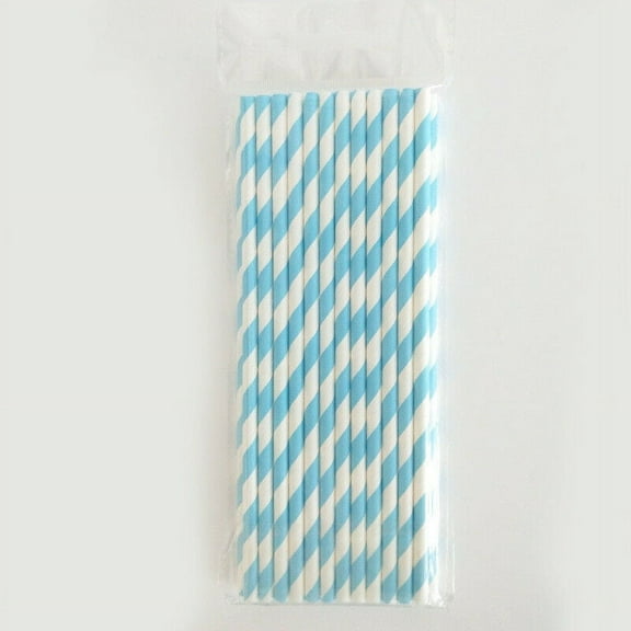 100-200 Bulk Packed Paper Straws Pattern Color -Biodegradable FDA Approved