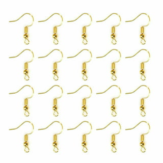 100Pcs Silver Gold Fishhook Earring Hooks Hypoallergenic Ear Wire