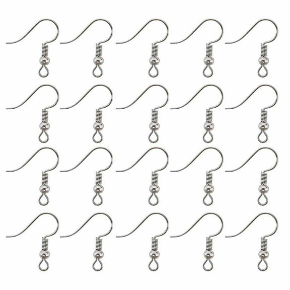100-200 DIY JEWELRY Making Findings Earring Hook Coil Ear Wire French Hook