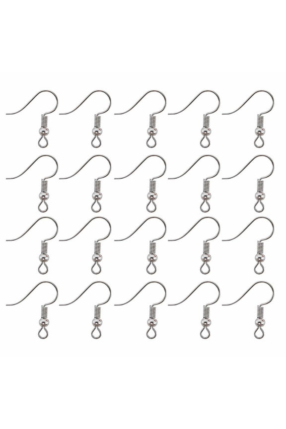 100-200 DIY JEWELRY Making Findings Earring Hook Coil Ear Wire French Hook