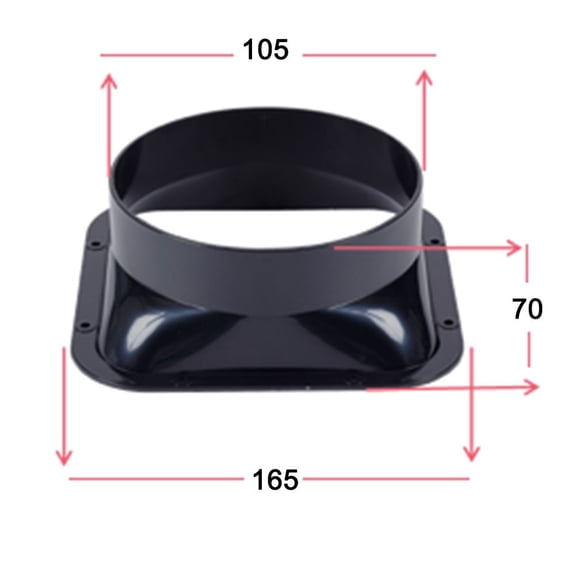 100-200Mm Abs Wall Flange Connector for Ventilation Pipe Air Ducting Connection 100Mm