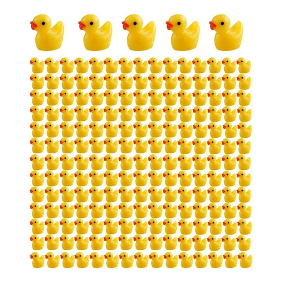 100/200PCS Mini Rubber Ducks Miniature Resin Ducks Lot Tiny Yellow O6 USGKD/ W4S7