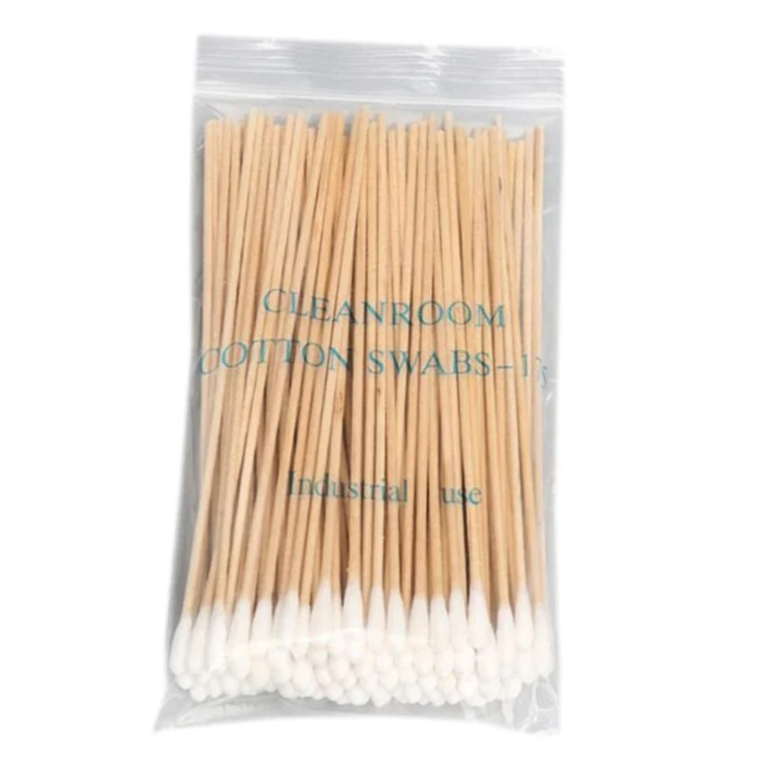 100/200Pcs 6 Inch Long Wooden Handle Cotton Swabs SingleHead Cleaning