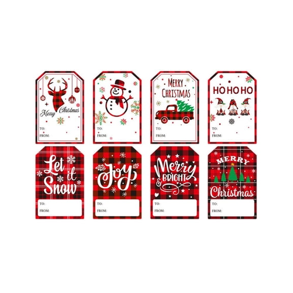 100/200Pcs Christmas Name Sticker Adhesive Wrapping Labels for Seal Envelope