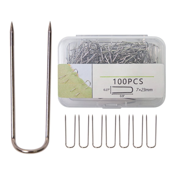 100/200Pcs Sewing Fork Pins Multipurpose Straight Pin for Quilting Jewelry Display Needlecraft Pin Double Blocking Pin
