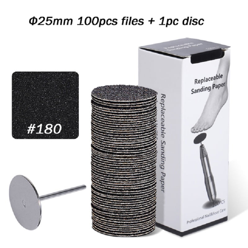 100/200pc Electric Replaceable Sanding Paper With Disk Pedicure