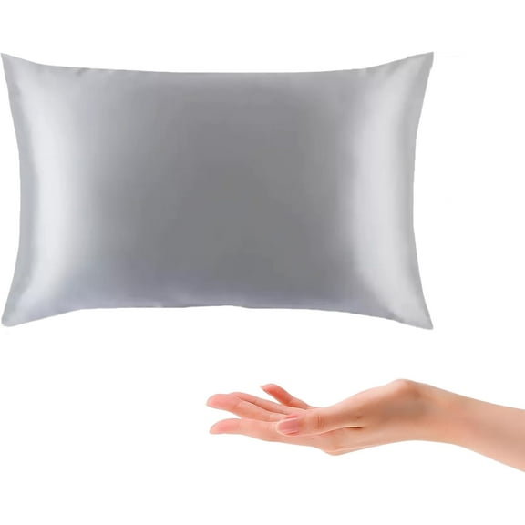 100% 22 Momme Mulberry Silk Small Pillow 10"x 13" Made in USA, Organic Cotton Fill, Travel Size Mini Nap Pillow with Silk Pillow Case, Soft Tiny Little Pillow, Hypoallergenic