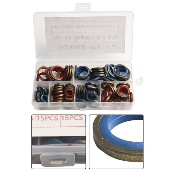 100/ 245Pcs Assorted Sealing Gasket Set Silicone Rubber O-Ring Assortment Kits 100Pcs YIWEI