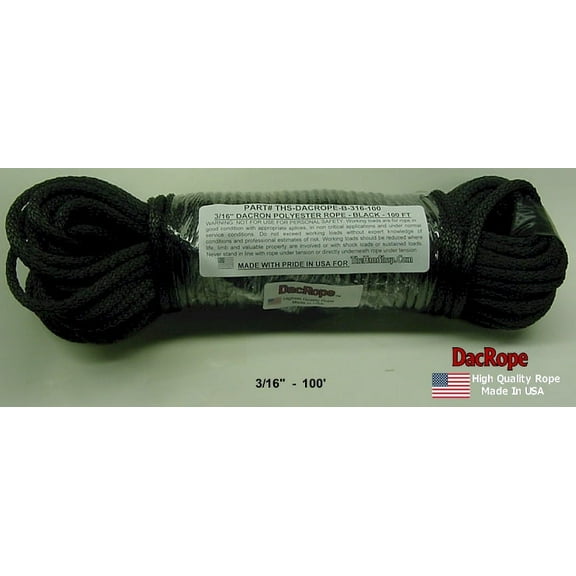 100' - 3/16" Ham Radio Antenna Support Rope - First Quality Polester Rope for, DIPOLE, Long Wire and other Antennas
