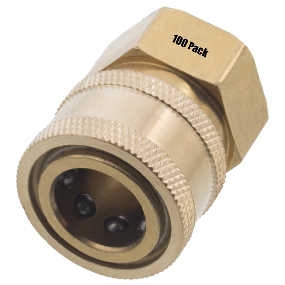 (100) 3/8" FPT Female Brass Socket Quick Connect Coupler Pressure Washer Nozzle