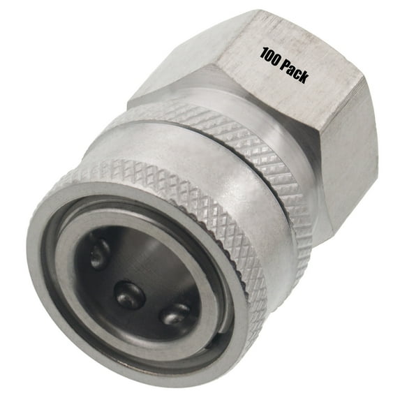 100 3/8" FPT Female Stainless Steel Socket Quick Connect Coupler Pressure Washer