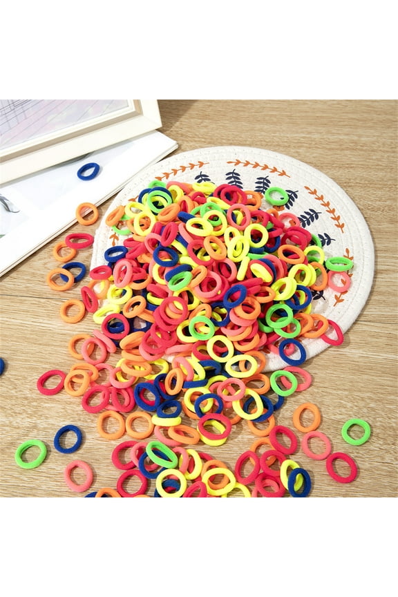100/300/500 pcs Girls Colorful Elastic Hair Bands Ponytail Hold Hair Tie Rubber Bands Scrunchie Hair Accessories Bands for Girls