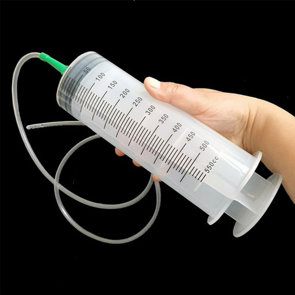 100/300/500ml Large Syringe with 100cm Tube Tip Adapter For Drawing Oil Water Feeding Pets Liquid Refilling
