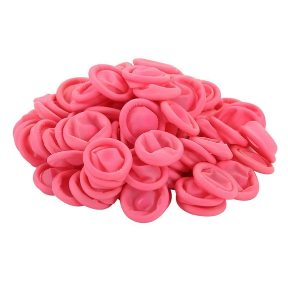 100/300PCS Anti-static Disposable Nail Art Tool Finger Cover Rubber Gloves Fingertips Protector Gloves Finger Cots PINK 300PCS