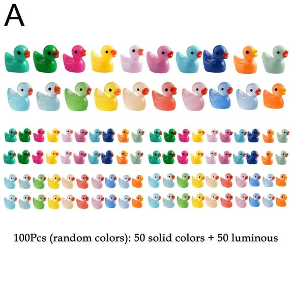 100-300Pcs Mini Resin Duck,Miniature Figures Fairy C5K2 Ducks Ducks Garden L9T4