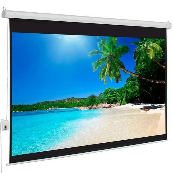 100" 4:3 Electric Motorized Indoor Projector Screen Remote