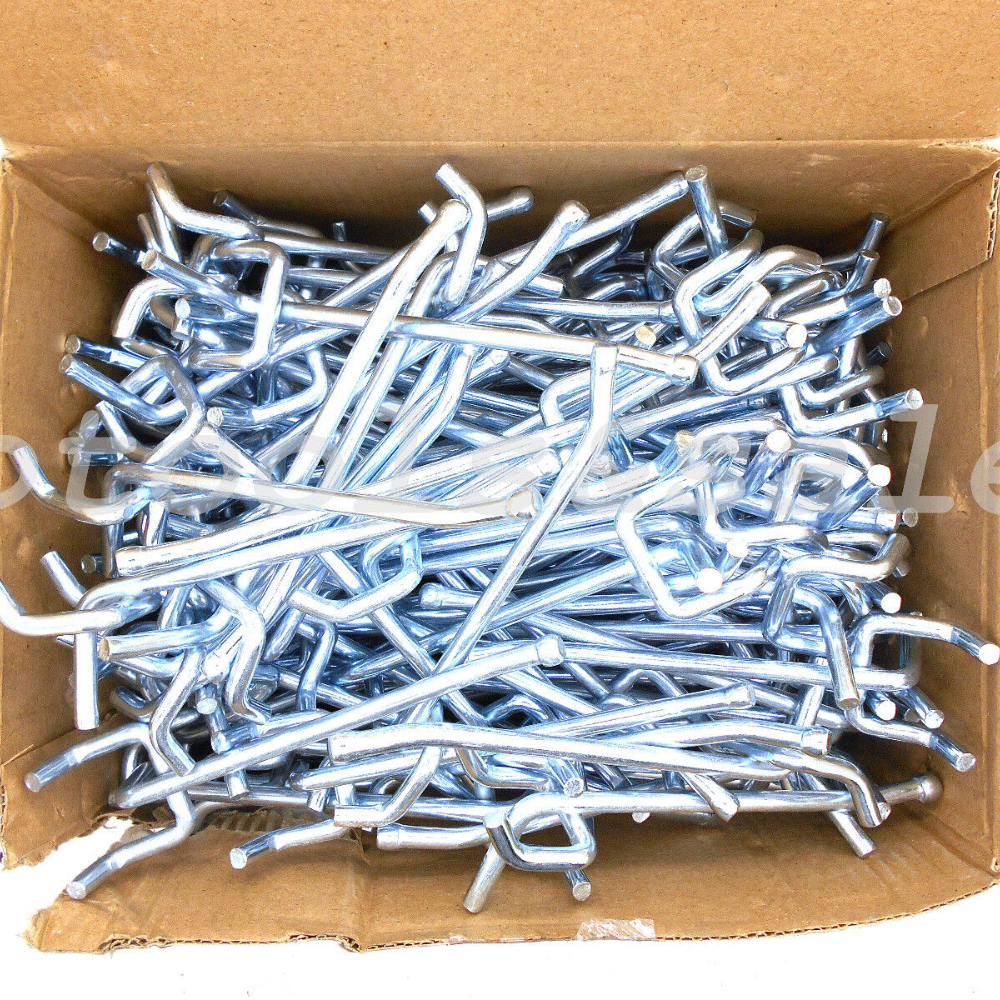 (100) 4" x 1/4" PEG BOARD HOOKS Shelf Hanger Kit Garage Storage Hanging