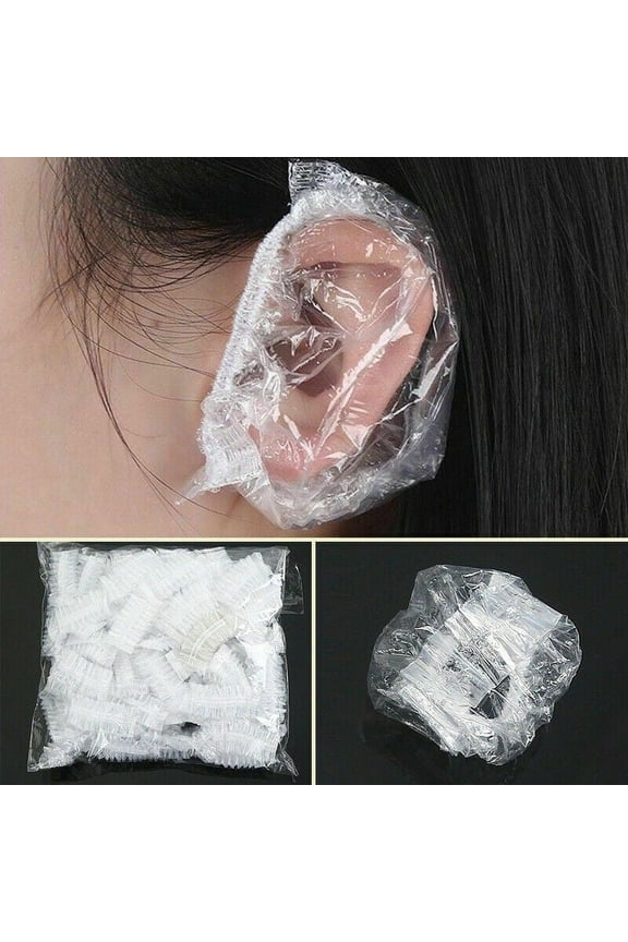 100-400pcs One-time Bath Shower Salon Waterproof Ear Protector Caps
