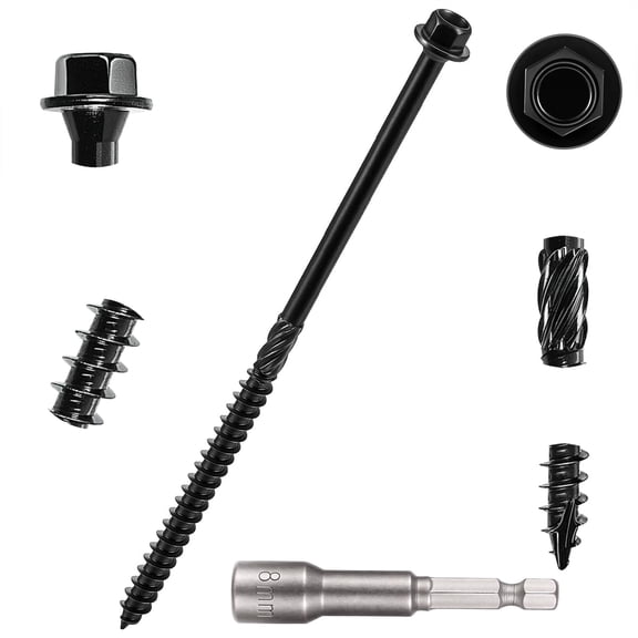 100(5.84lb) #14 X 6 Wood Structural Screws Heavy Duty Hex Head Timber/log/landscaping Rust Resistant Socket Included