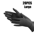 thumbnail image 1 of 100/50/20Pcs Disposable Tattoo Gloves Black Latex Permanent Waterproof Permanent Nitrile Tattoo Gloves for Household Cleaning (20pcs L), 1 of 7